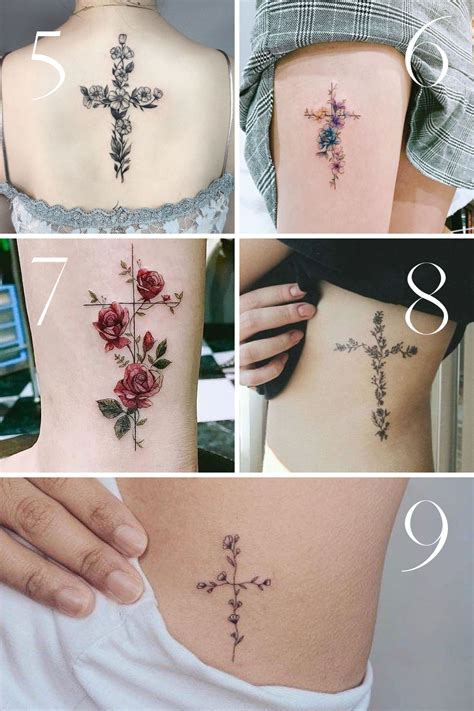 cross tattoo designs for females|elegant cross tattoos for women.